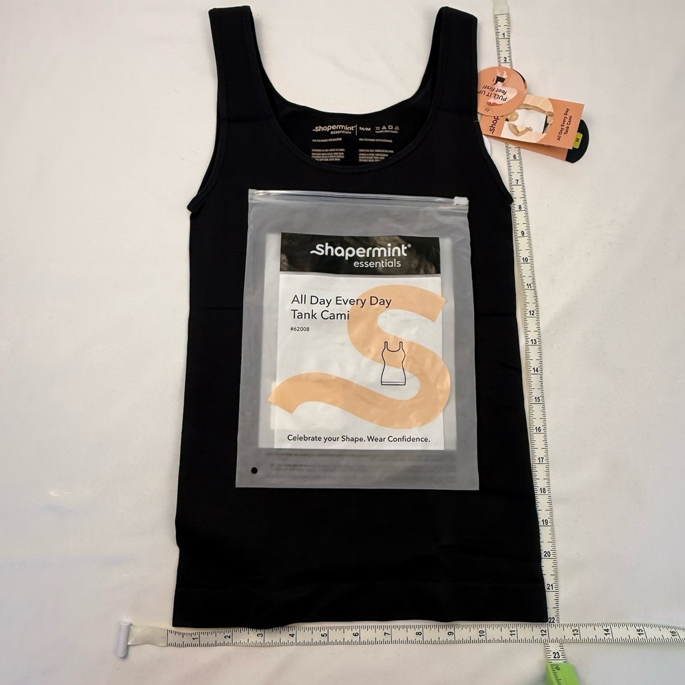 Shapemint all day every day Tank Cami Medium Black Scoop Comfort Layers Stretch